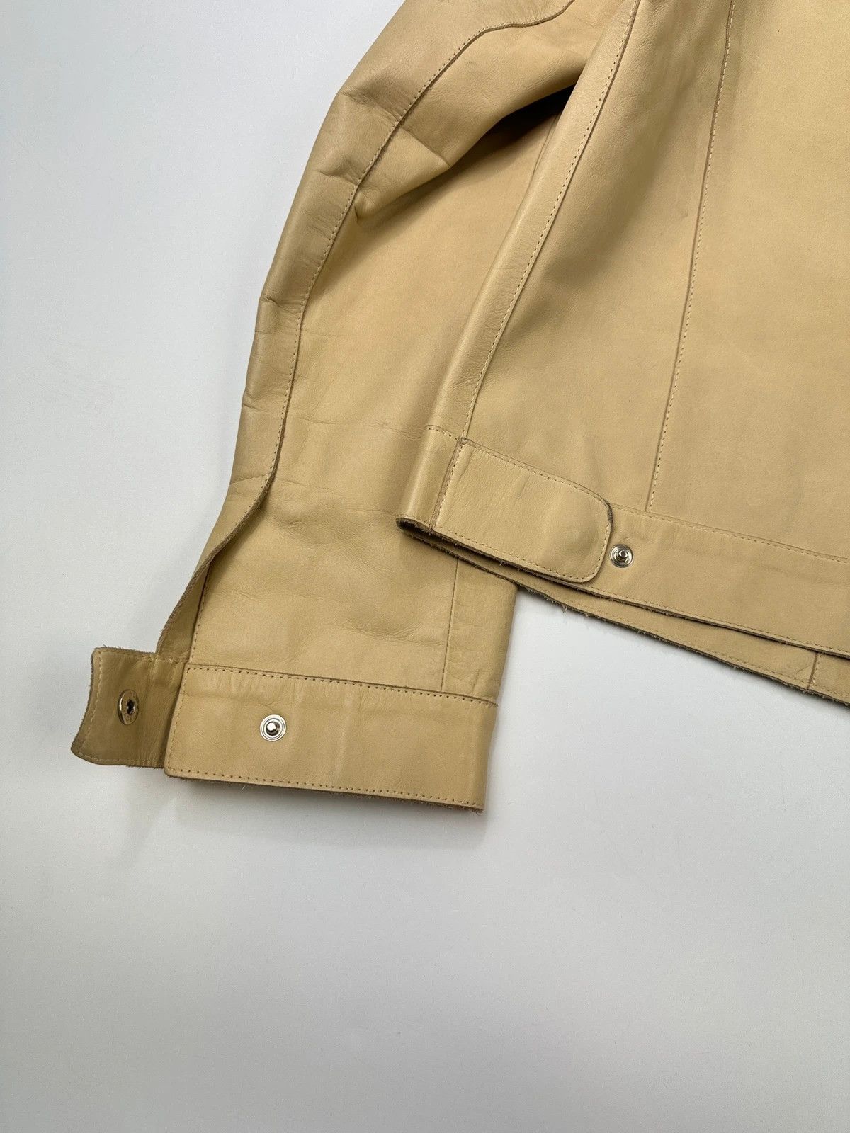 Prada Prada Milano SS99 Beige Leather CalfSkin Snap Buttons Jacket Size M / US 6-8 / IT 42-44 - 11 Thumbnail