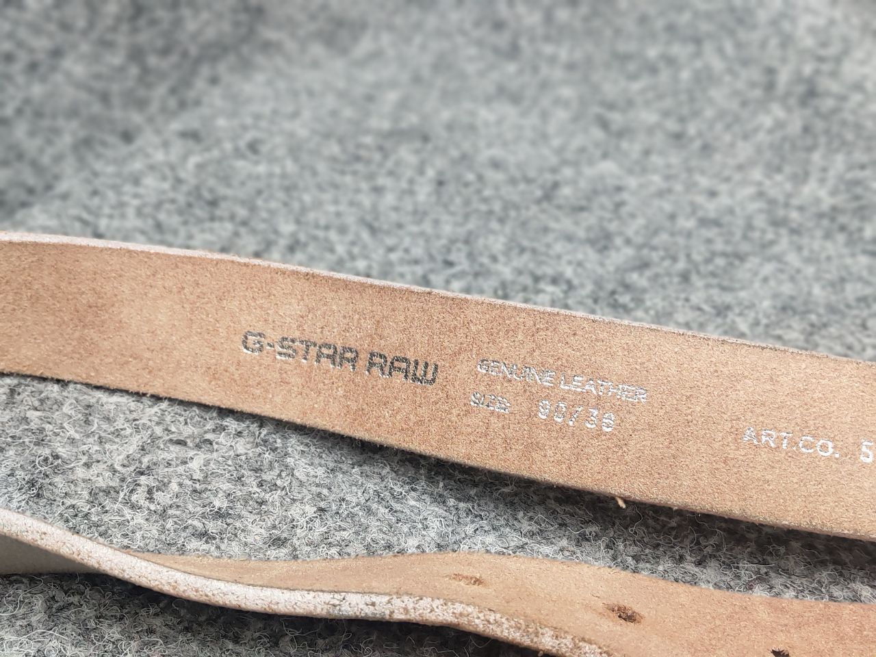 G-Star G Star raw Beige Leather Mini Logo Vintage Style Y2K Belt Size ONE SIZE - 14 Thumbnail