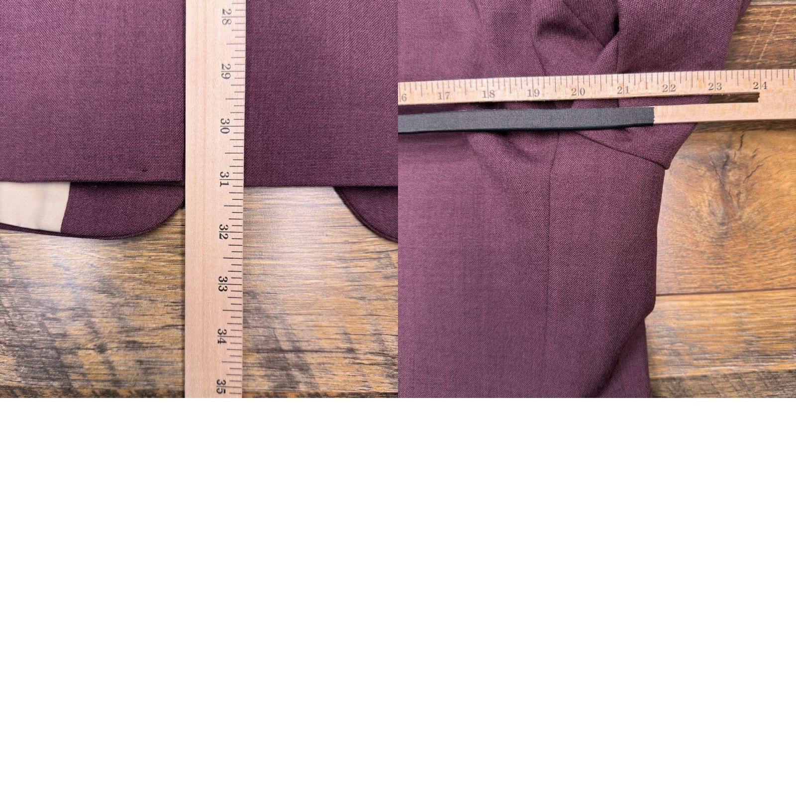 Stanley Blacker VINTAGE Stanley Blacker Sport Coat 40R Burgundy Wool Blazer - Two-Button, Single-Vented, Notch Lapel, Dry Clean Only, Regular Length, Solid, Men Size 40R - 10 Thumbnail