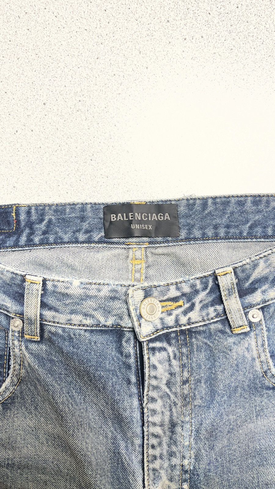 Balenciaga Balenciaga SS22 Oil Spill Mudwash Slim Fit Denims Size US 31 - 3 Thumbnail