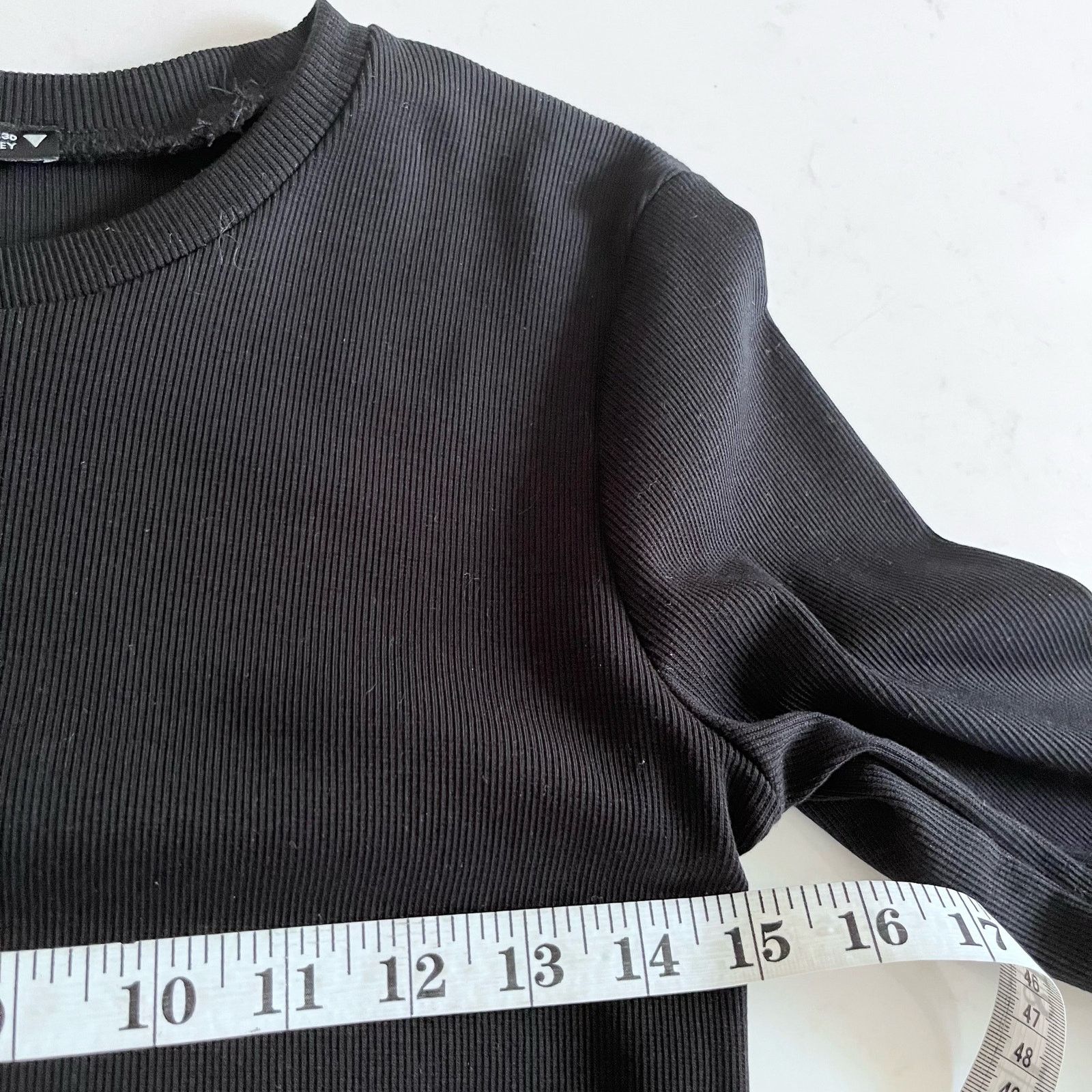 Zara Zara Black Ruffle Tiered Long Sleeve Crewneck Midi Dress Size L / US 10 / IT 46 - 5 Thumbnail
