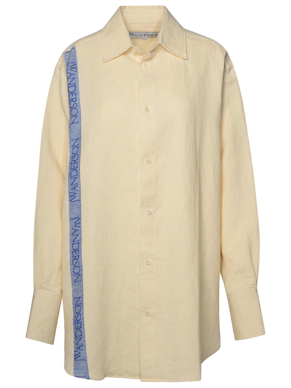 image of J W Anderson Jw Anderson Beige Linen Blend Shirt, Women's (Size XS)