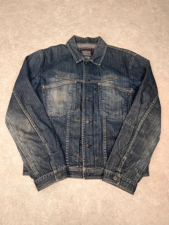 Marithe + Francois Girbaud 2000s Marithé + François Girbaud Blue Faded Denim Jacket Size US M / EU 48-50 / 2 - 4 Thumbnail