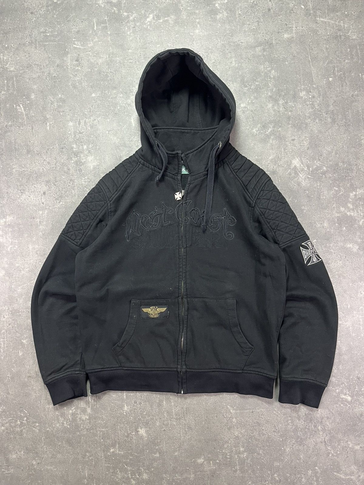 West Coast Choppers 00s West Coast Choppers Spellout Big Logo Hoodie XXL Rare Size US XXL / EU 58 / 5 - 1 Thumbnail