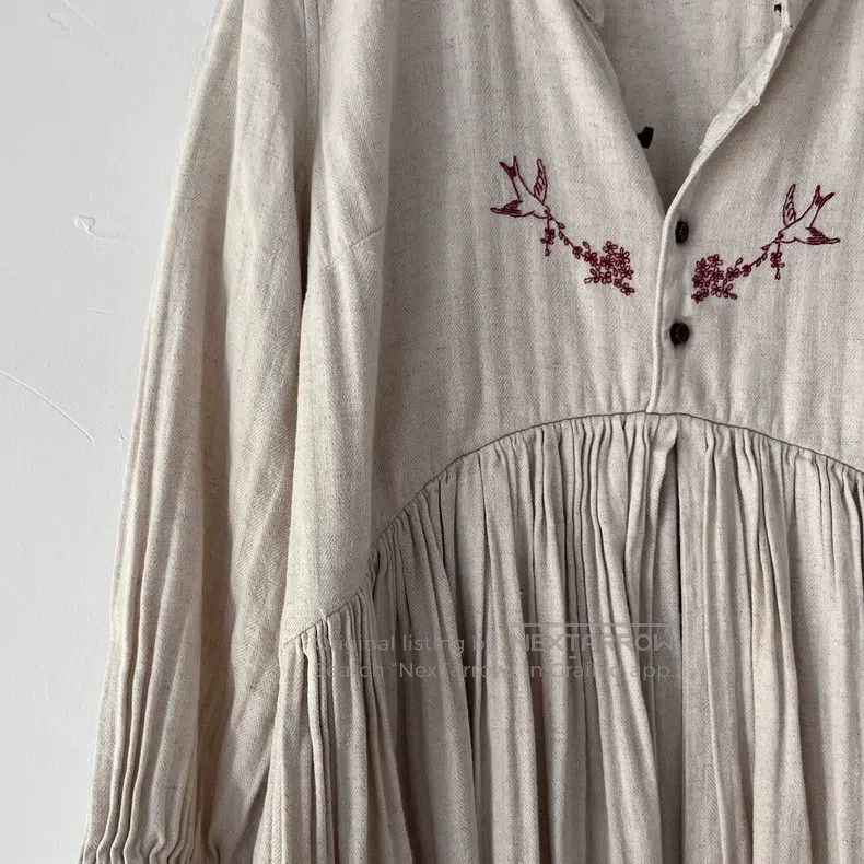 Kapital Kapital Pigeon cotton linen dress Size XS / US 0-2 / IT 36-38 - 4 Thumbnail