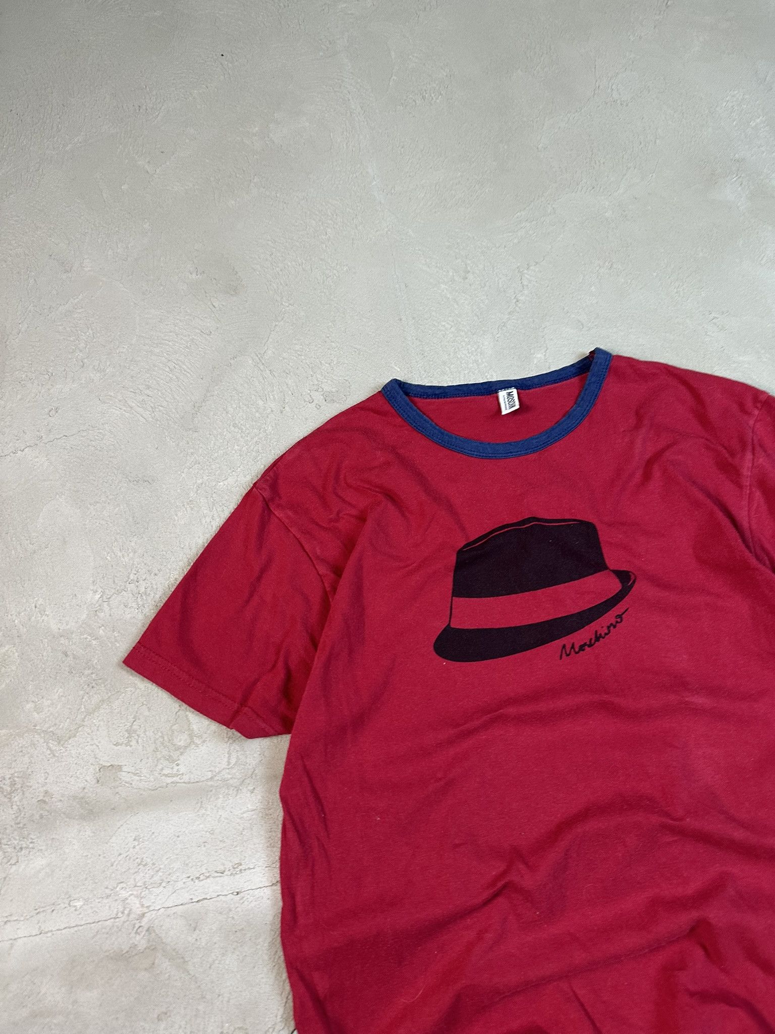 Designer × Moschino Moschino Graphic Hat Logo T-shirt Size US M / EU 48-50 / 2 - 6 Thumbnail