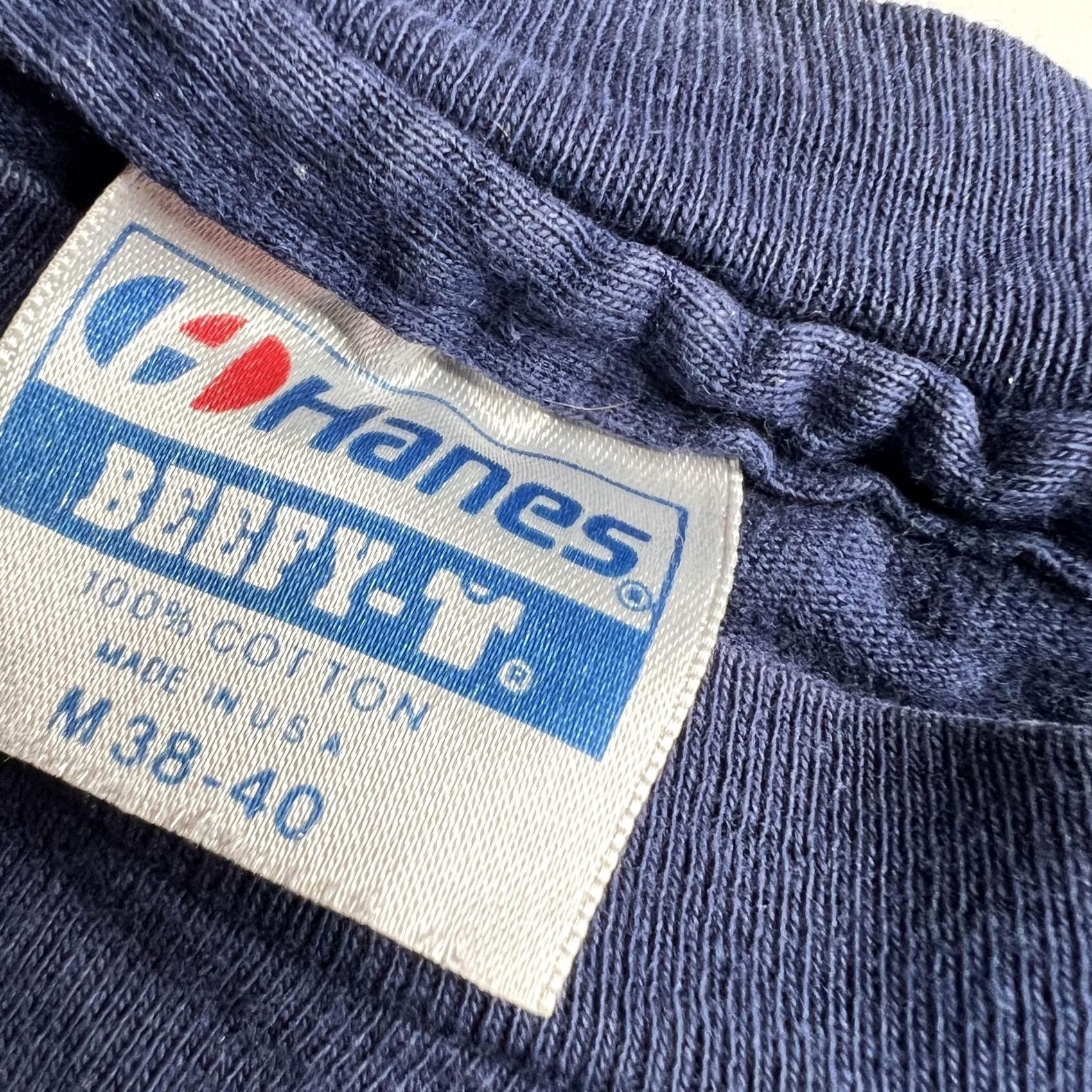 Hanes VINTAGE NASA Johnson Space Center Shirt Mens Medium Blue Hanes Beefy-T 80s Space Shuttle 1983 Graphics Size US M / EU 48-50 / 2 - 6 Thumbnail