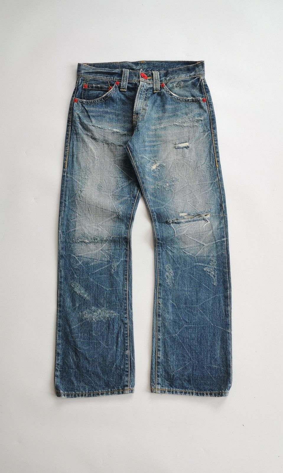 Japanese Brand CocoLulu Japan Prints Distressed Denim Jeans Size US 32 / EU 48 - 5 Thumbnail