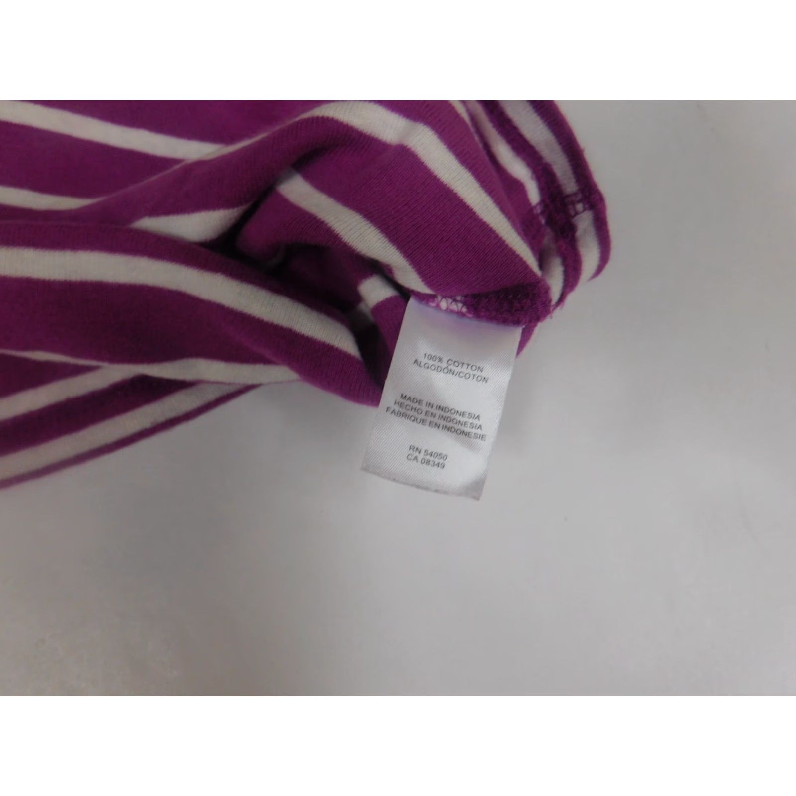 Jones New York Jones New York Blouse Womens Medium purple Striped Pullover Crew Neck Button Casual Shirt Modern Classic Ladies Regular Size M / US 6-8 / IT 42-44 - 5 Thumbnail
