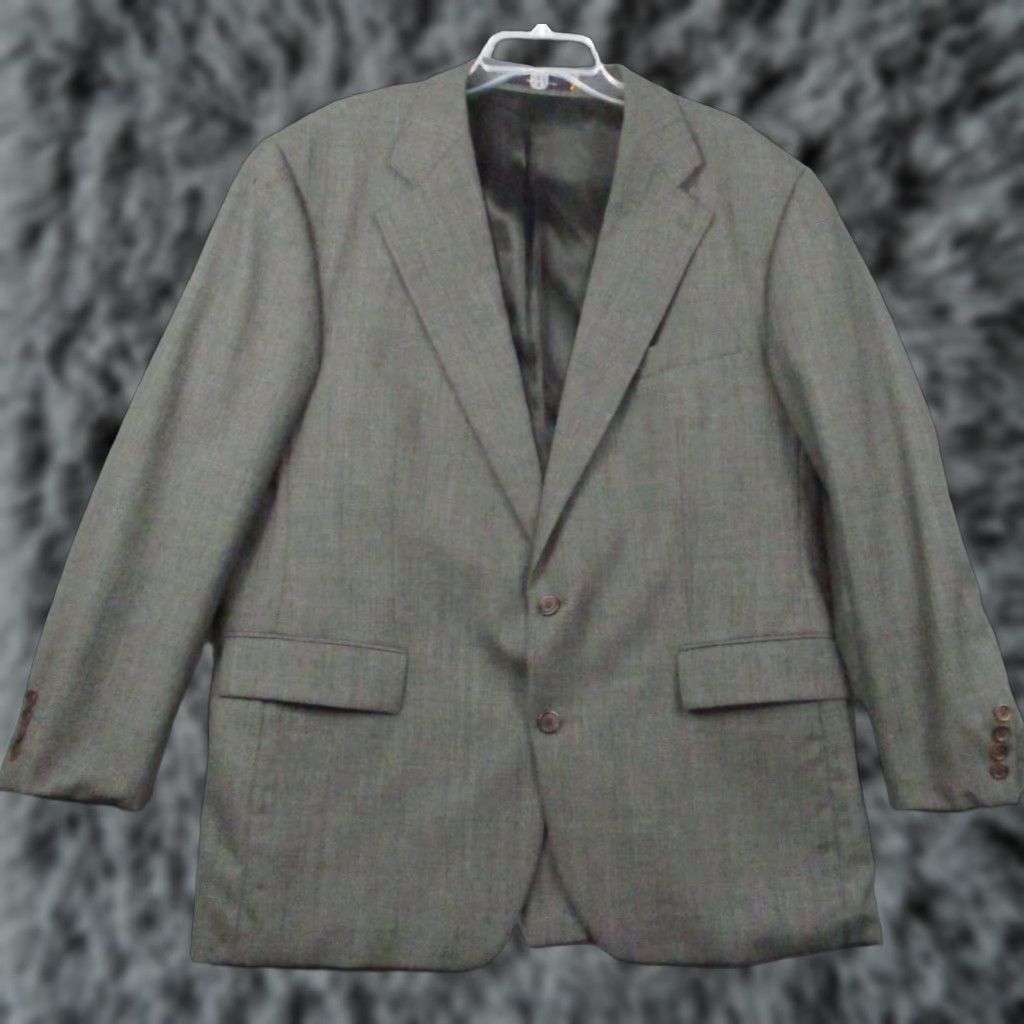 Ralph Lauren VINTAGE Chaps Ralph Lauren Blazer Wool 44R Gray Sportscoat Size 44R - 1 Thumbnail