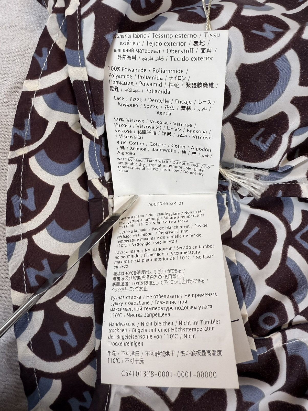 Valentino Valentino Headscarf in Blue & Brown Size ONE SIZE - 7 Thumbnail