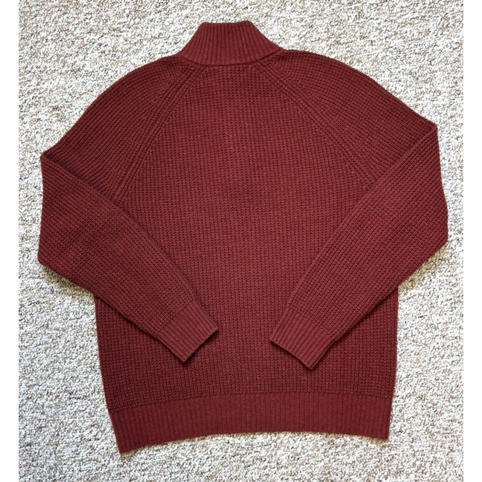Banana Republic Banana Republic Henley Sweater Mens Medium Italian Merino Yarn Red Size US M / EU 48-50 / 2 - 3 Thumbnail