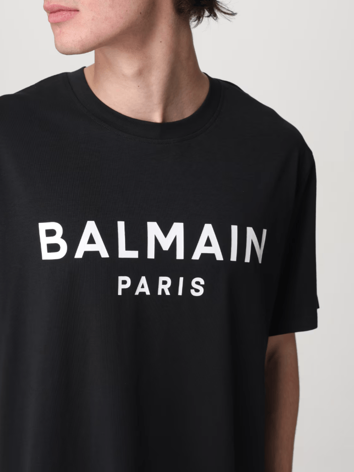 Balmain BNWT AW25 BALMAIN BIG LOGO BLACK TSHIRT M Size US M / EU 48-50 / 2 - 1 Thumbnail