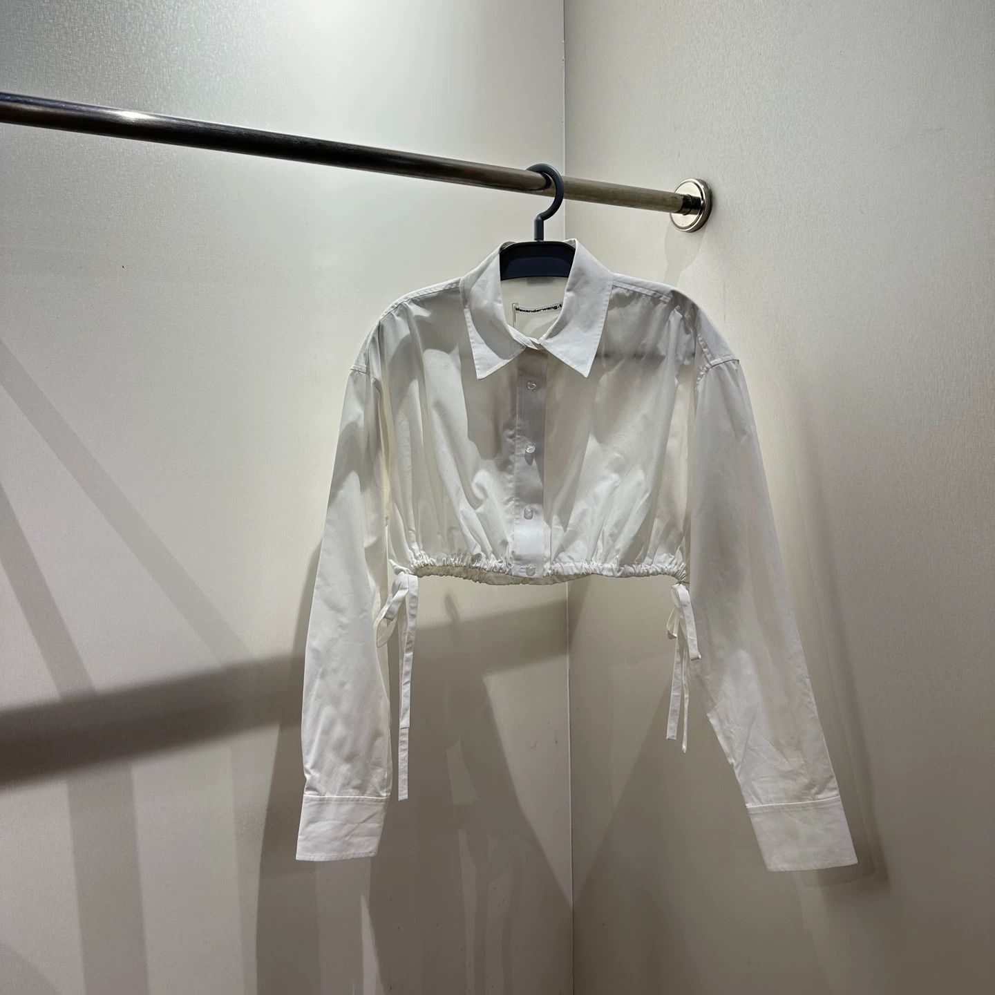 Alexander Wang Alexander Wang Apr765 Belted Waist Logo LS Shirt XS Size XS / US 0-2 / IT 36-38 - 1 Thumbnail