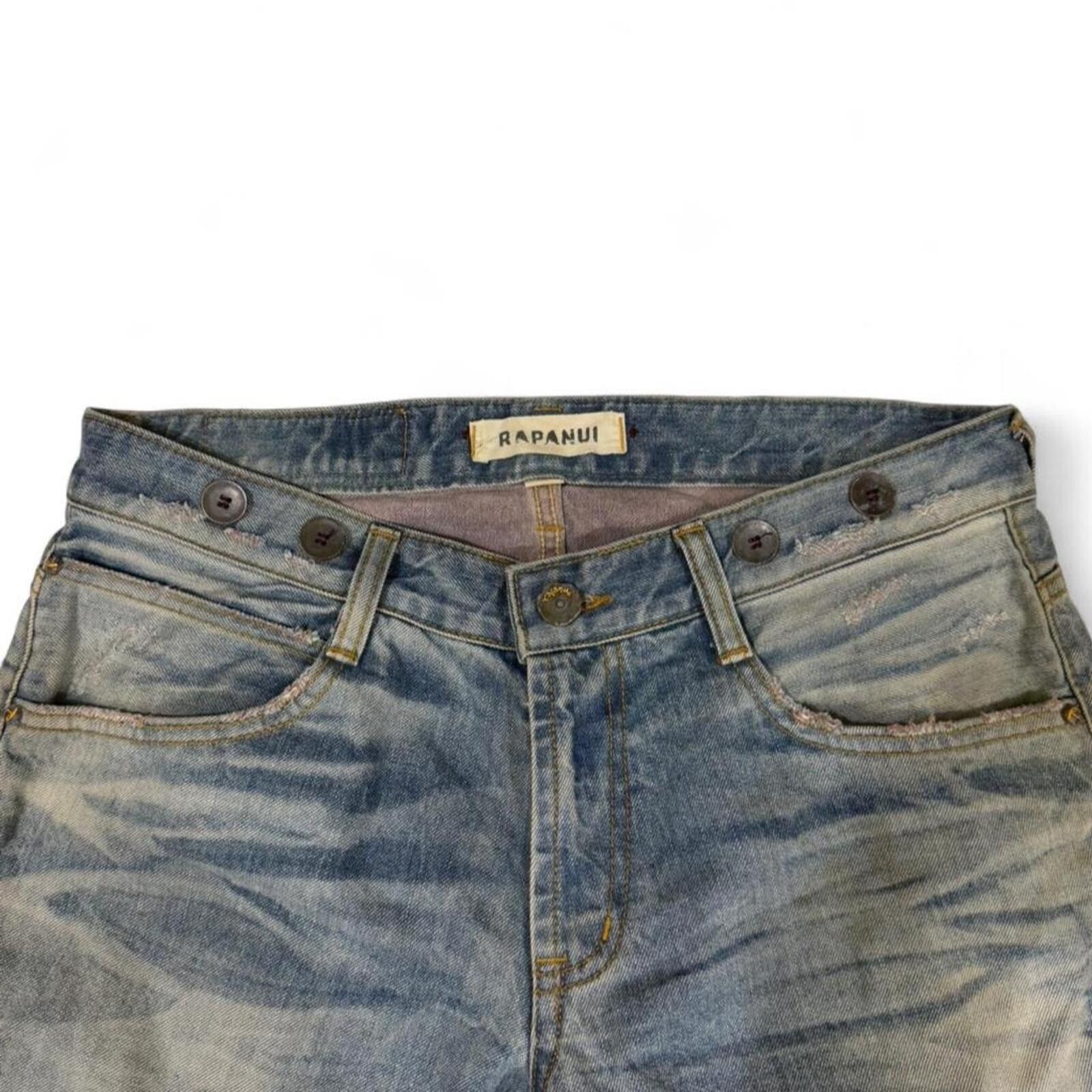 Other Vintage Rapanui light wash ripped look denim jeans Size 32" / US 10 / IT 46 - 3 Thumbnail