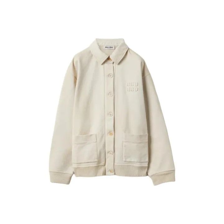 Miu Miu Miu Miu Logo Print Casual Jacket for Women 0079 Size M / US 6-8 / IT 42-44 - 1 Thumbnail