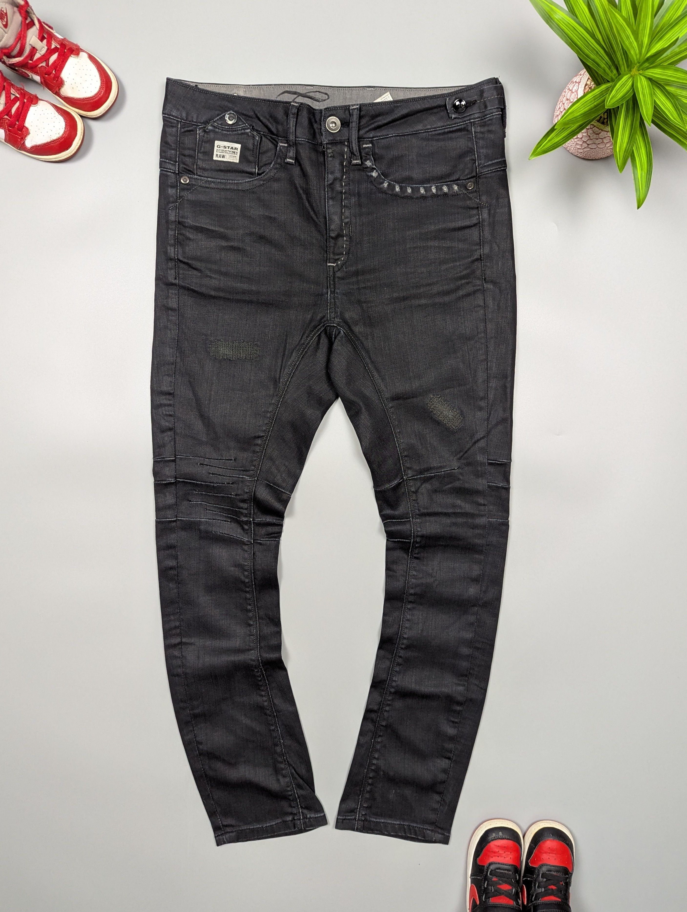 G-Star × Vintage G-Star RAW Women's Center Loose Tapered Distressed Jeans Size 29" - 1 Thumbnail