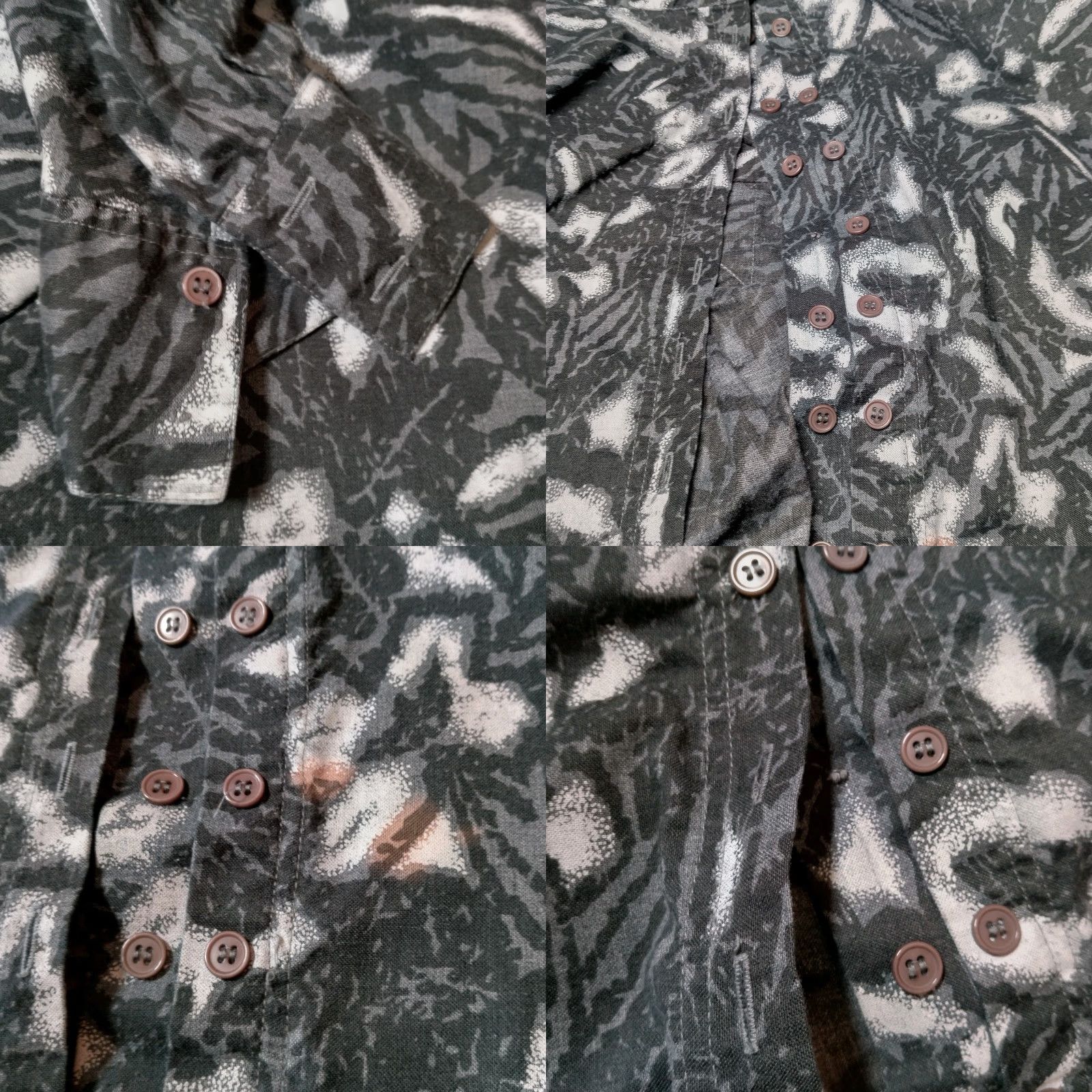 Etro VINTAGE Measure Up Shirt Men 2XL Gray Floral Abstract Retro Long Sleeve Button-Up Size US XXL / EU 58 / 5 - 10 Thumbnail