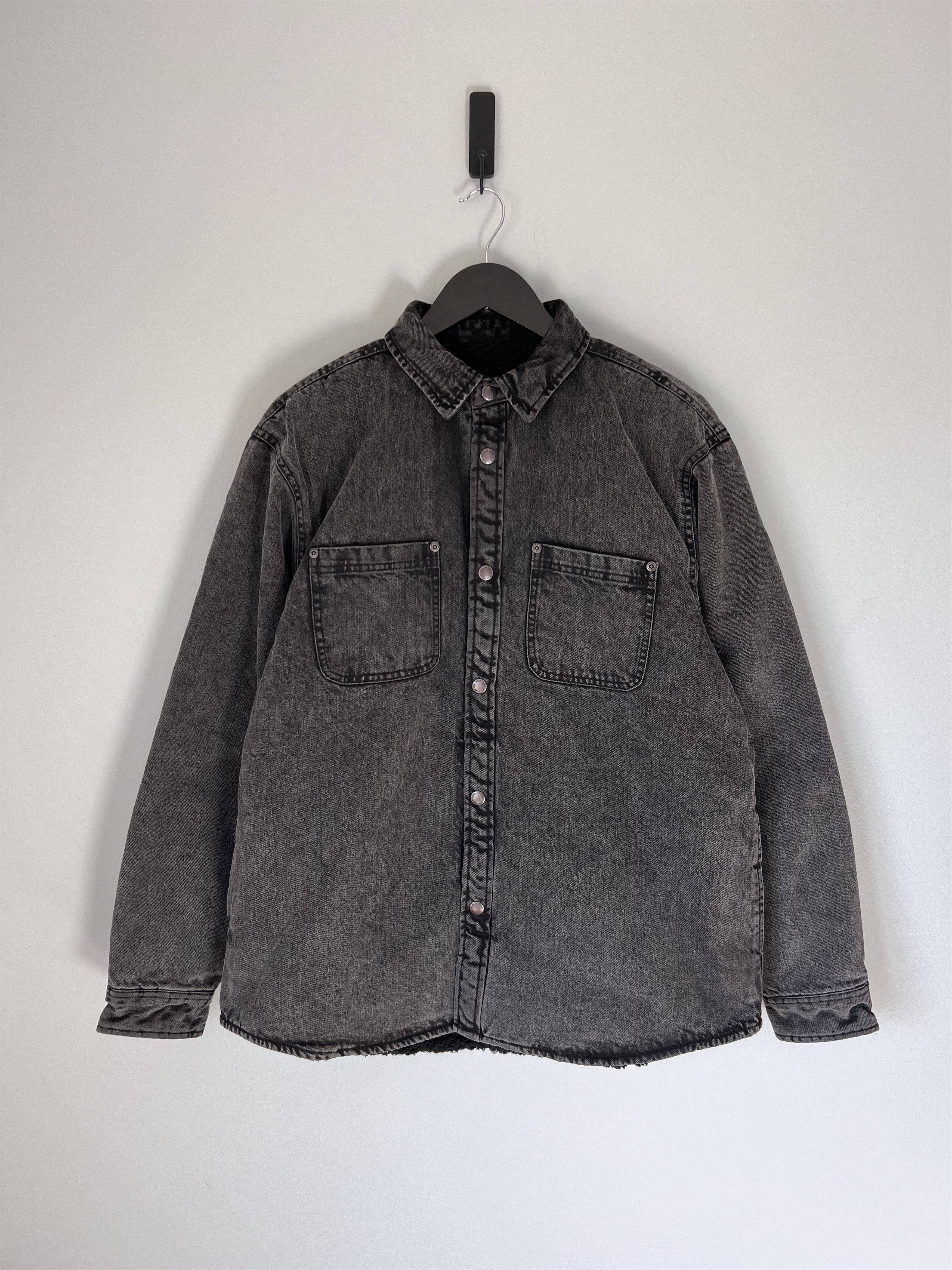 Supreme Supreme Faux Shearling Denim Work Shirt in Black Size US M / EU 48-50 / 2 - 3 Thumbnail