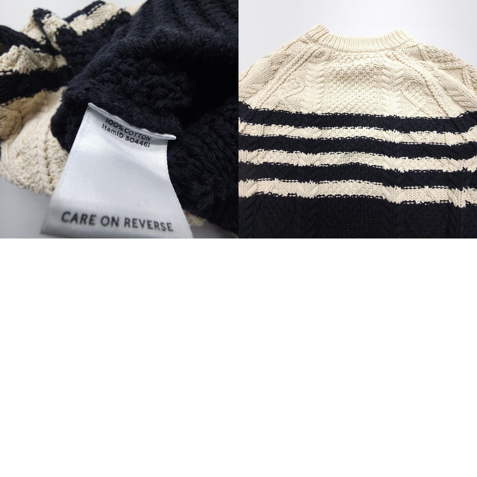 Vintage LL Bean Signature Cotton Fisherman Sweater Womens Small Striped Knit Pullover Mock Neck Casual Womens/Girls? (confusing) Size S / US 4 / IT 40 - 8 Thumbnail