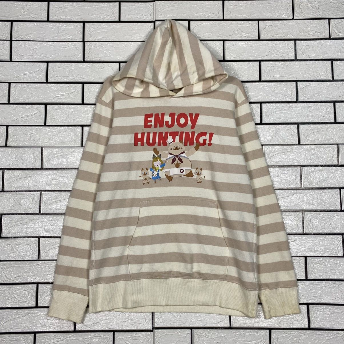 Japanese Brand 📌Vintage Hoodie Striped Design Uniqlo Cartoon Japan Size US L / EU 52-54 / 3 - 2 Thumbnail