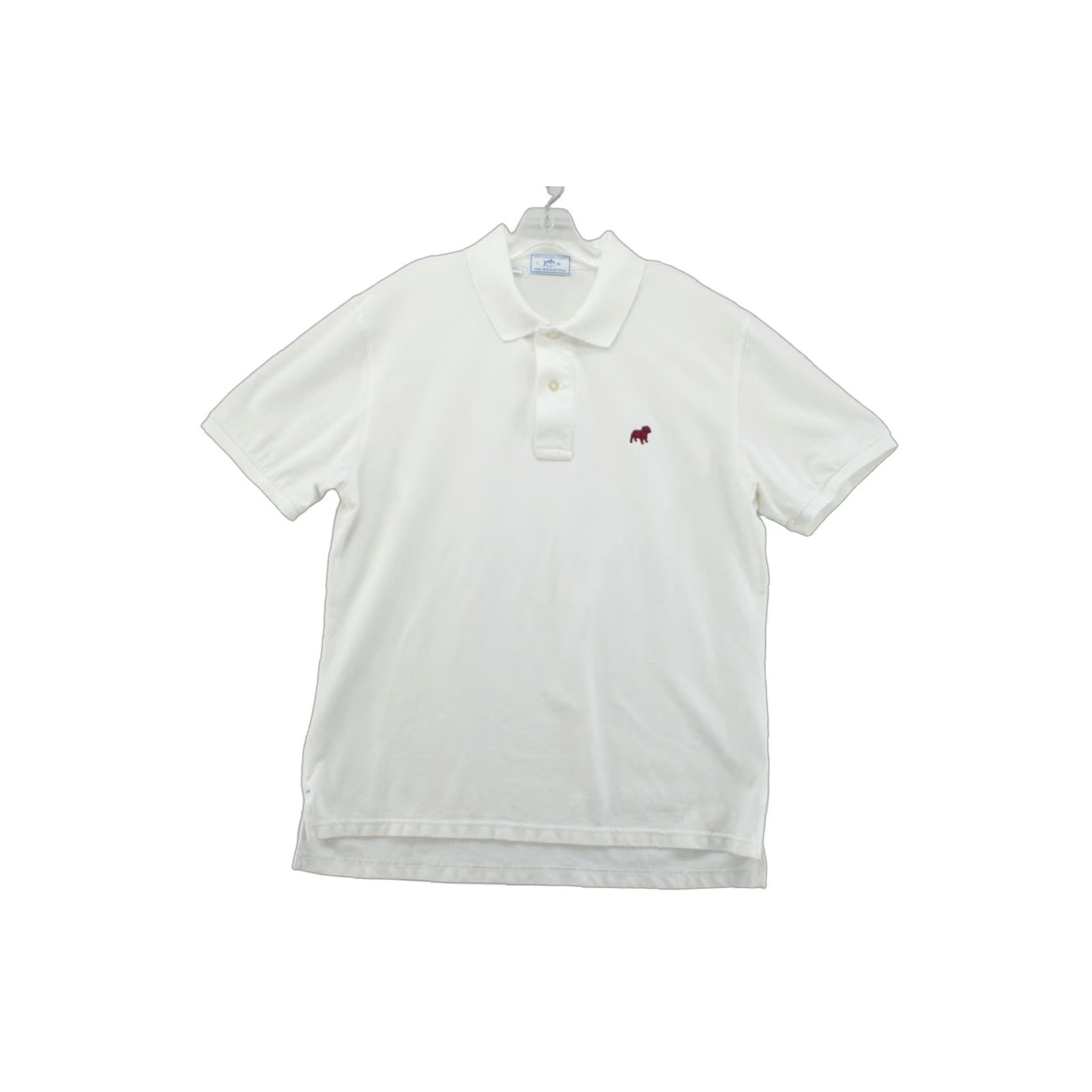 Southern Tide Southern Tide Polo Shirt Men's Large White Skipjack Bulldog Embroidered Preppy Size US L / EU 52-54 / 3 - 1 Thumbnail
