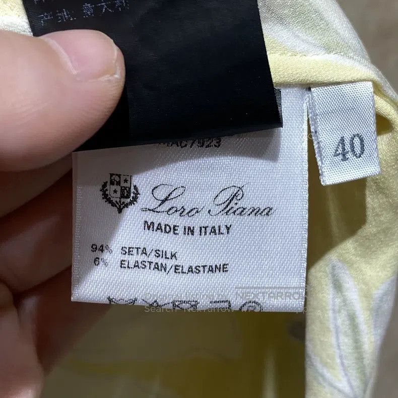 Loro Piana Loro Piana Yellow Floral Stand Collar Shirt Size XS / US 0-2 / IT 36-38 - 4 Thumbnail