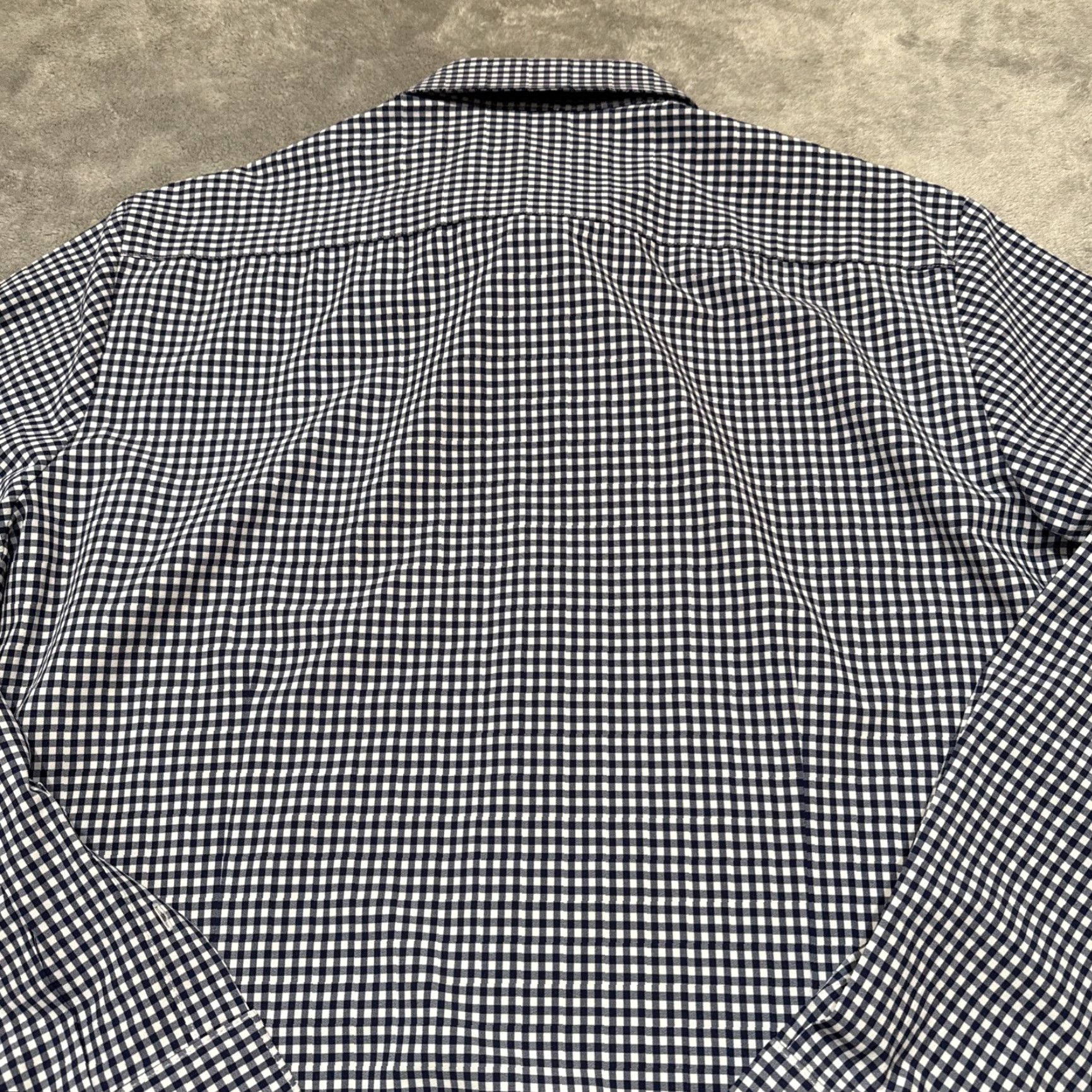 Mizzen+Main Mizzen+Main Button-Up Shirt Men 2XL Blue Check Leeward Trim Fit Stretch Gingham Size US XXL / EU 58 / 5 - 7 Thumbnail