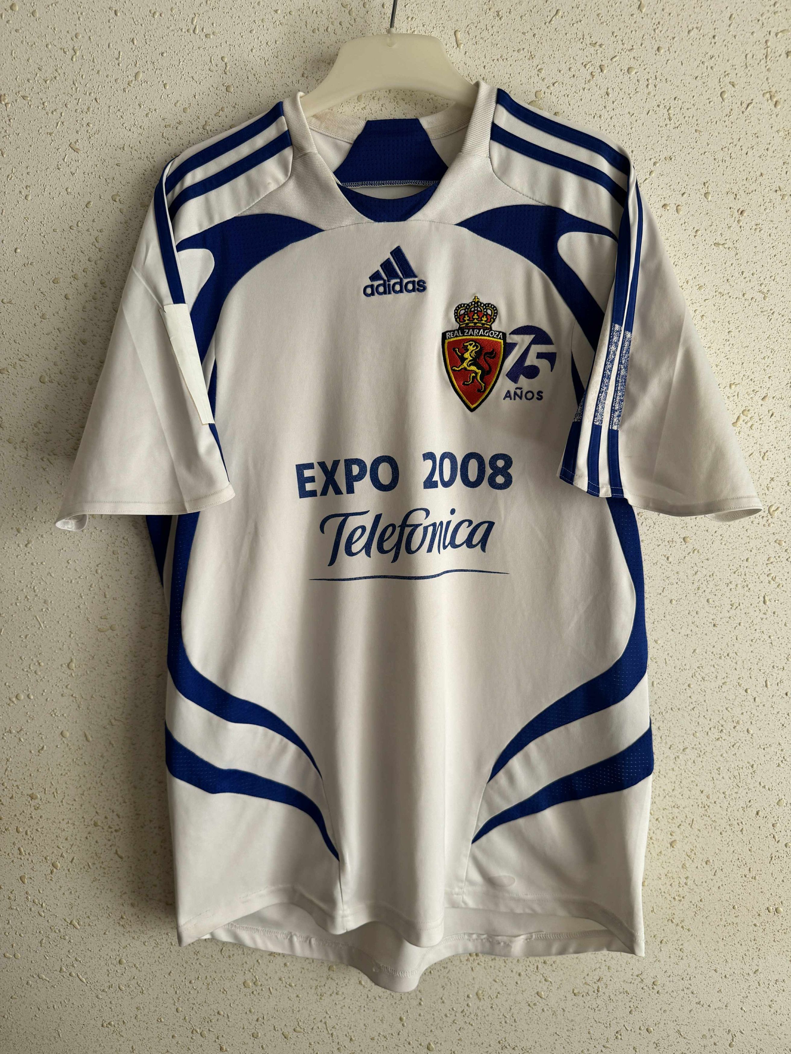 Adidas Real Zaragoza 2007/08 Home Shirt Adidas - Number #2 Size US S / EU 44-46 / 1 - 1 Thumbnail