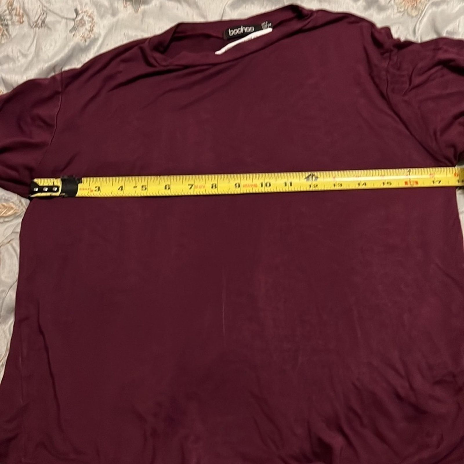 Boohoo BOOHOO WOMENS MAROON TIE FRONT TEE SZ2 Size XS / US 0-2 / IT 36-38 - 8 Thumbnail