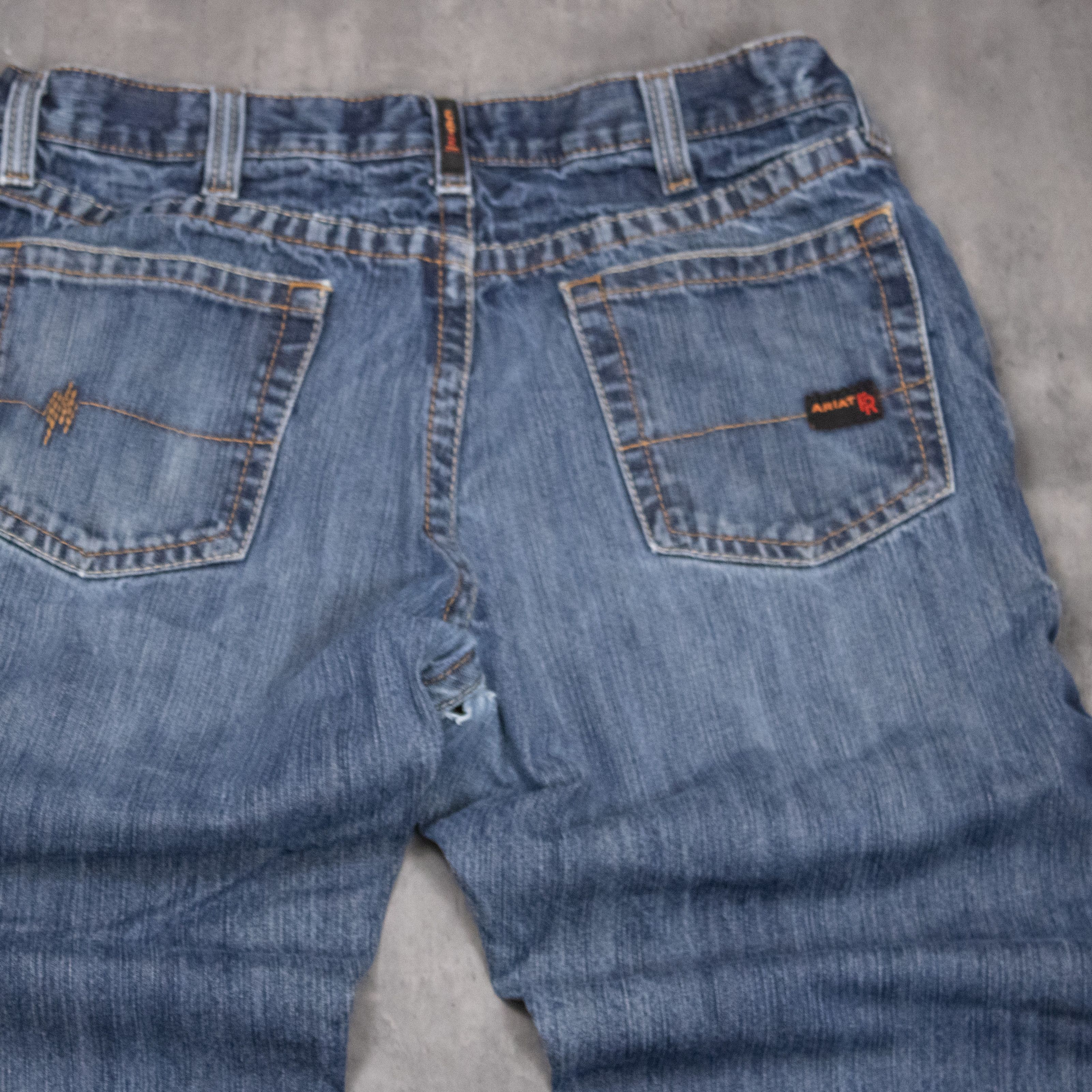 Carhartt Vintage Y2K Arti Works Thrashed Baggy Workwear Denim Jeans Size US 34 / EU 50 - 14 Thumbnail