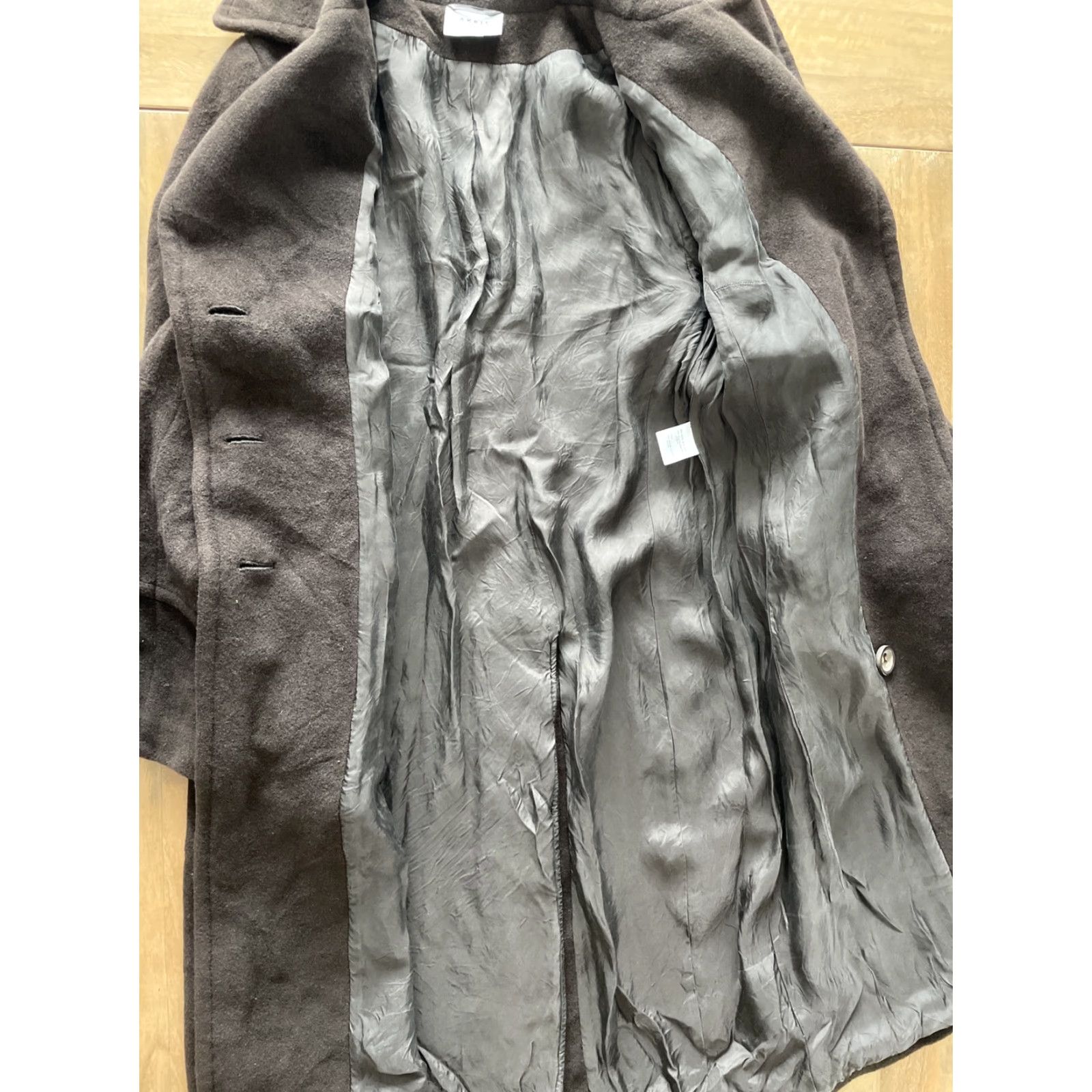 Vintage Akris Punto Angora Wool Blend Trench Coat Womens 10 Brown Tweed Jacket - flaws - Bohemian City Classic Designer London Paris Luxury Career Size L / US 10 / IT 46 - 6 Thumbnail