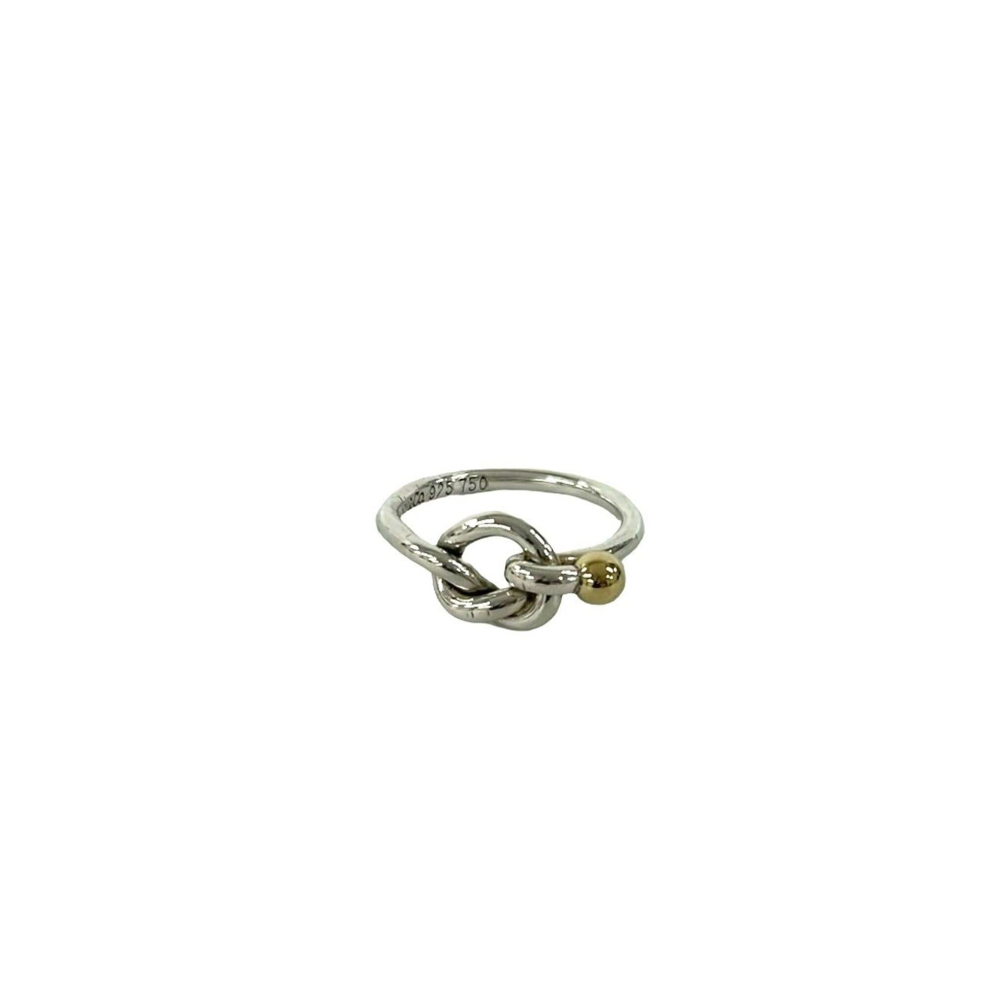 Tiffany & Co. TIFFANY&Co. Tiffany Love Knot Ring, Hook & Eye, Sterling Silver 925, 18K Yellow Gold, Silver, 40014 Size ONE SIZE - 1 Thumbnail