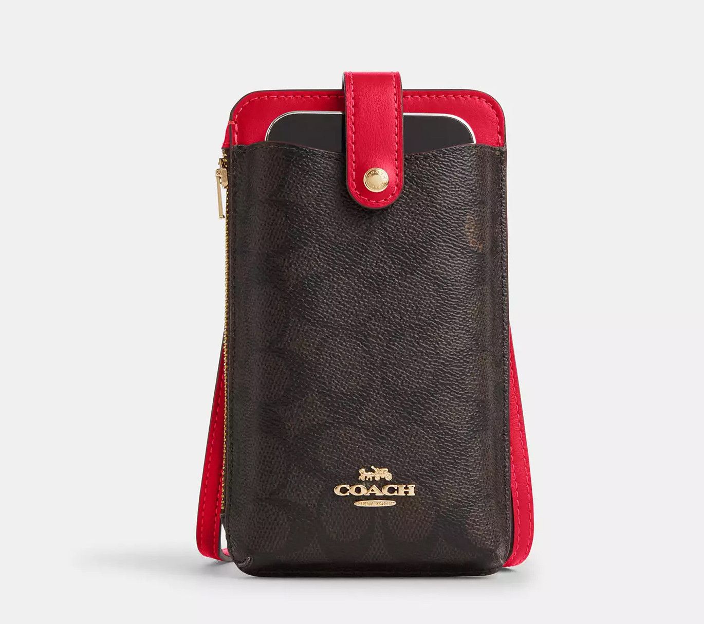 Coach Phone Crossbody Bag In Signature Canvas CX600 Size ONE SIZE - 1 Thumbnail