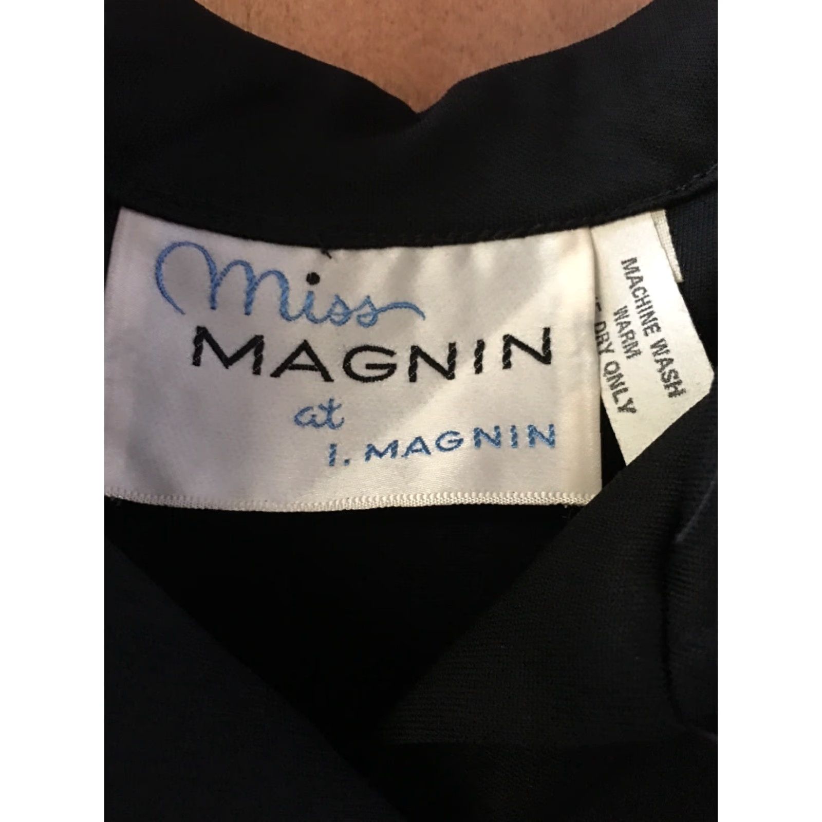 I. Magnin VINTAGE I Magnin Dress Women’s Size 10 Black Shirt Retro Made USA Size L / US 10 / IT 46 - 2 Thumbnail