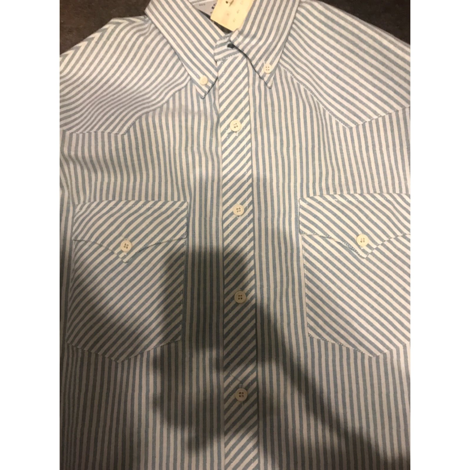 Vintage VINTAGE Rancher Western Wear Button Up Long Sleeve Blue Men Medium Shirt Size US M / EU 48-50 / 2 - 2 Thumbnail