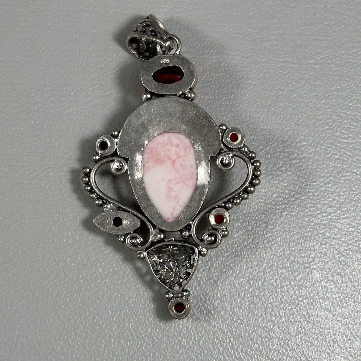 Other Mother Earth Goddess Jewelry Garnet Stone Silver Pendant Size ONE SIZE - 3 Thumbnail