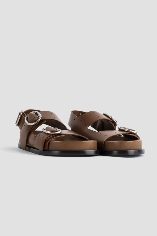 Jil Sander o1mt1gz0625 Flat Sandals in Brown Size US 8 / IT 38 - 3 Thumbnail