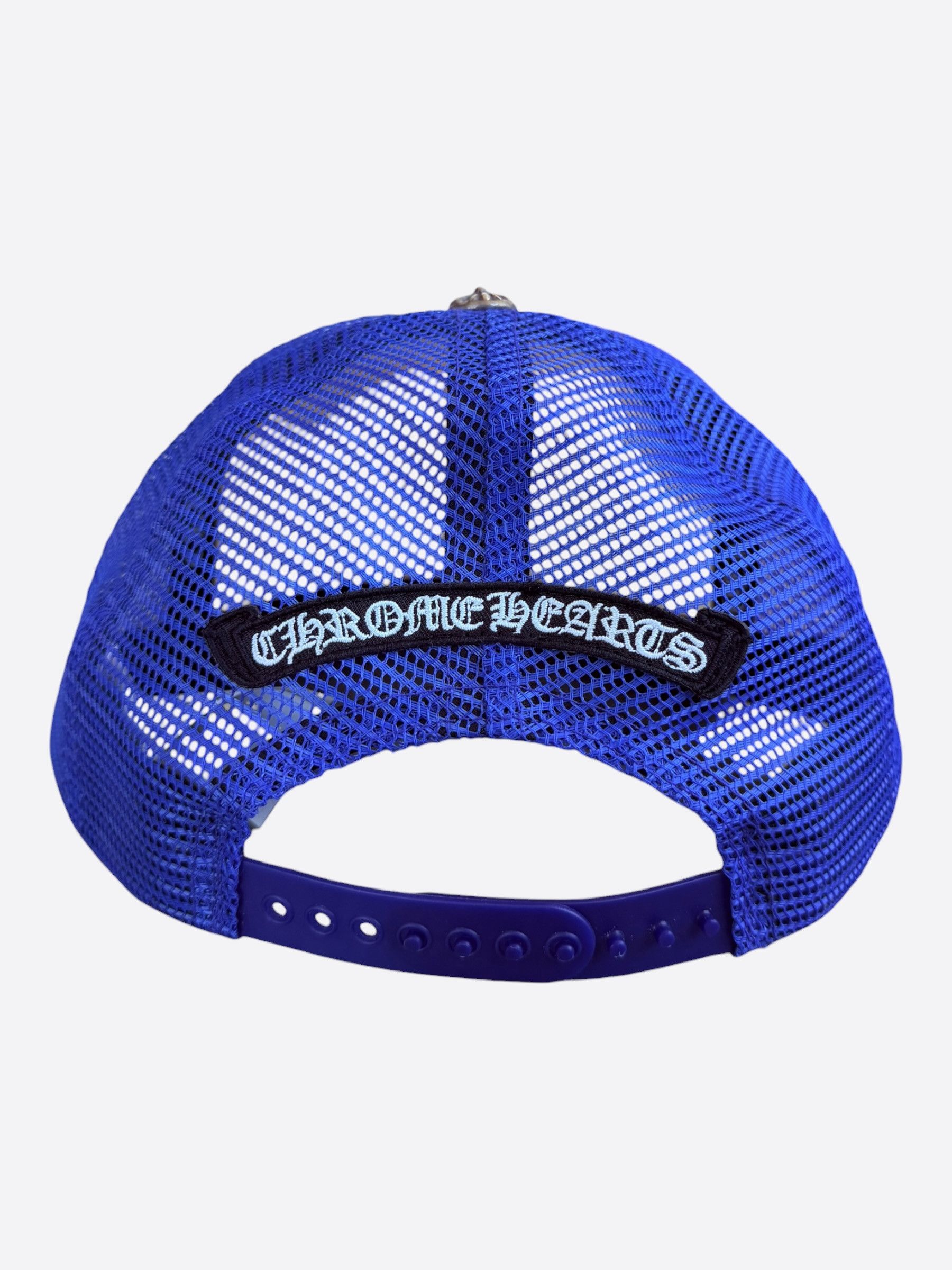 Chrome Hearts Chrome Hearts Blue, White & Red Eyechart Trucker Hat Size ONE SIZE - 3 Thumbnail