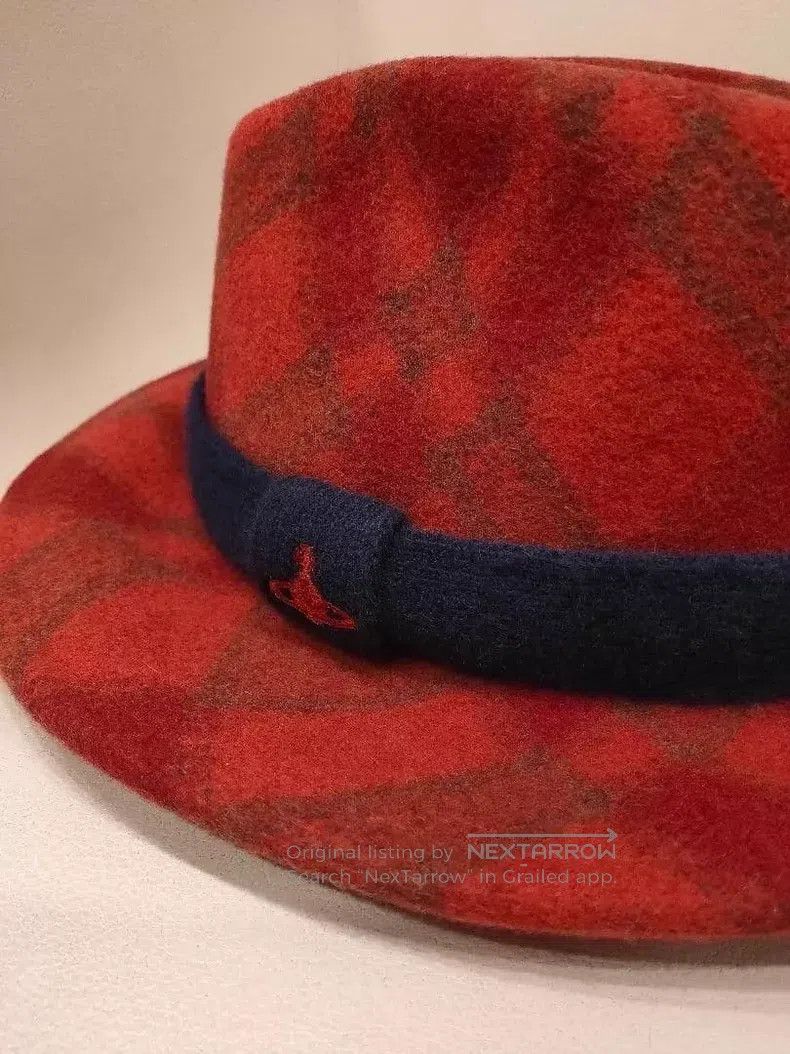 Vivienne Westwood Vivienne Westwood Red Plaid Wool Felt Bowler Hat Size ONE SIZE - 8 Thumbnail