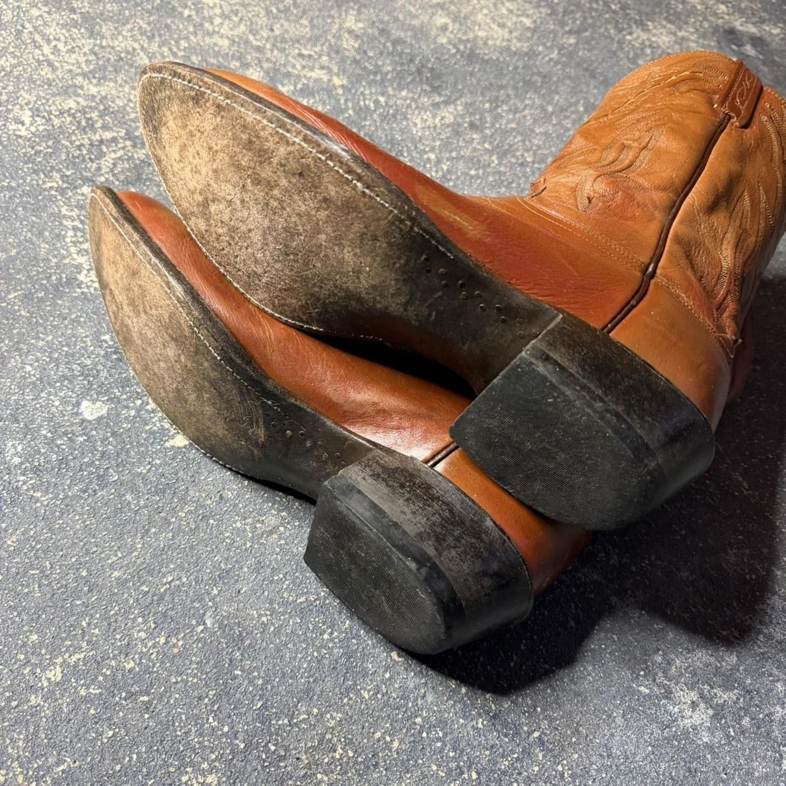 Other Vintage Lucheses Brown Cowboy Boots Size US 11.5 / EU 44-45 - 3 Thumbnail