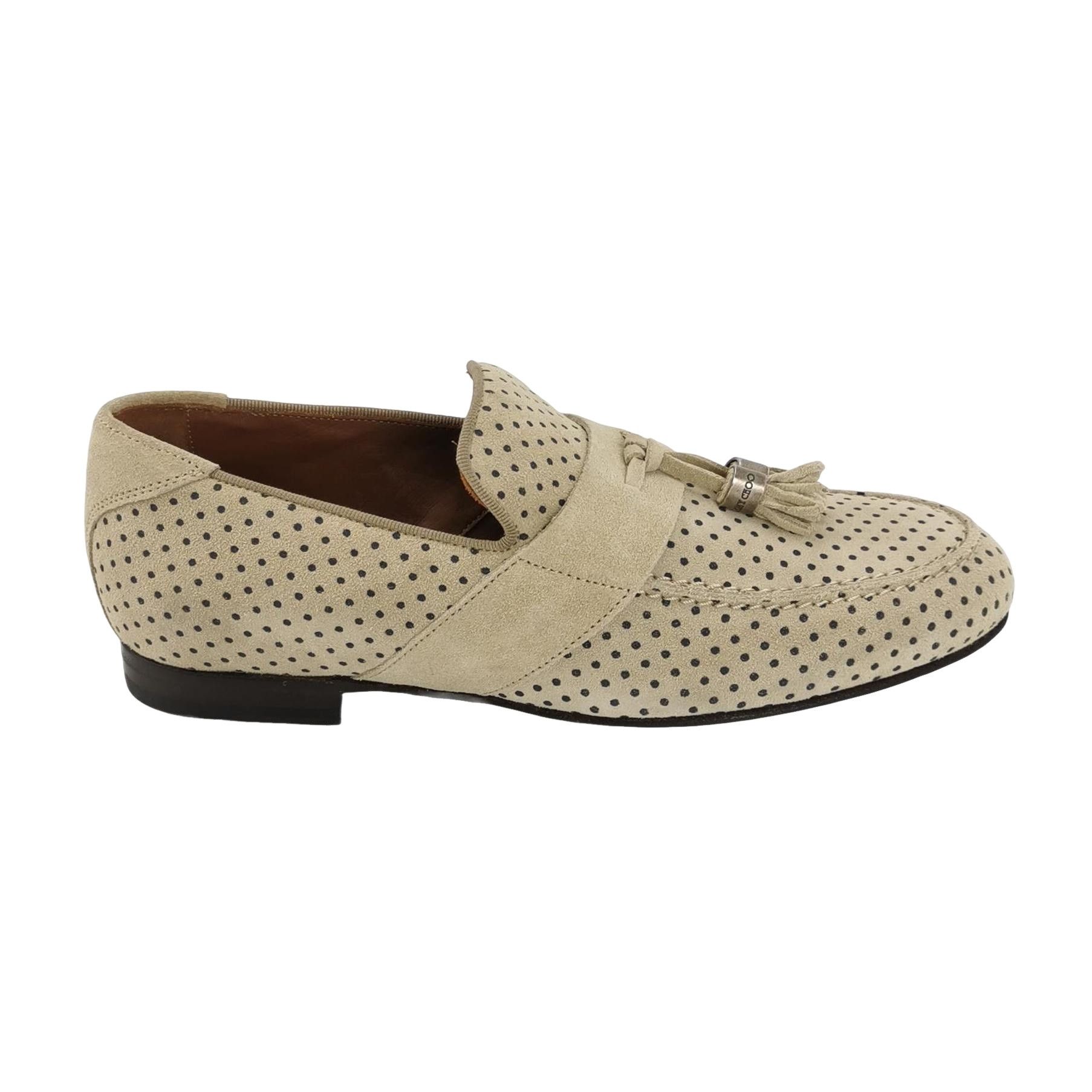 Jimmy Choo Jimmy Choo Perforated Suede Tassel Loafers EU 39.5 Size US 6 / EU 39 - 1 Thumbnail