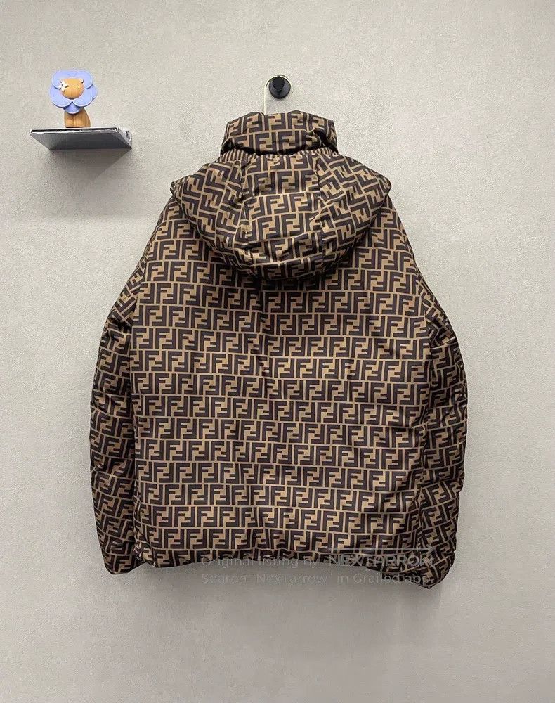 Fendi Fendi Double F Brown Printed Two-Sided Puffer Jacket, Two- Size US L / EU 52-54 / 3 - 4 Thumbnail