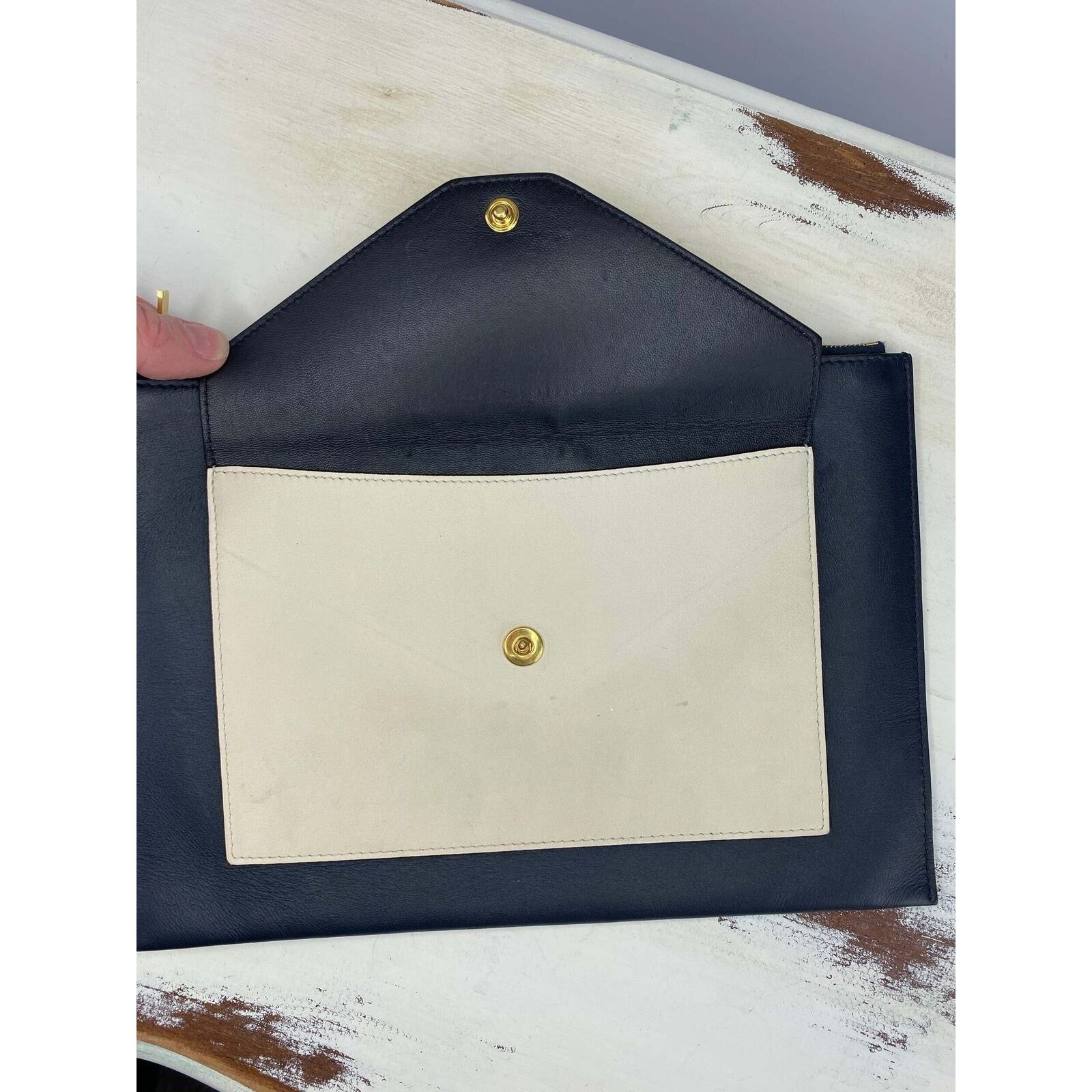 Celine Celine leather Pocket Envelope Clutch Wallet Size ONE SIZE - 5 Thumbnail