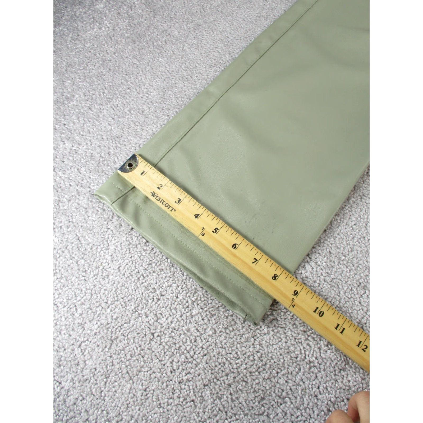Zara Zara Pants Womens 4 Khaki Faux Leather Straight Leg Dress Pants Beige 4 Womens Mens? Size 27" / US 4 / IT 40 - 6 Thumbnail