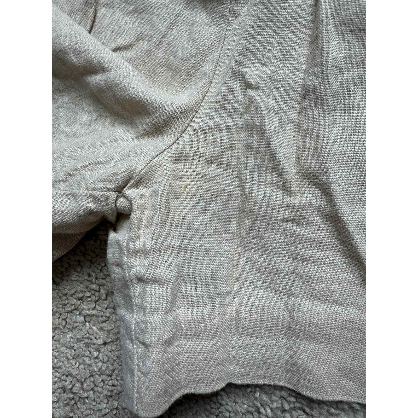 Jason Wu Jason Wu Linen Blend High Waisted Pleated Short Beige 4 Size 27" / US 4 / IT 40 - 4 Thumbnail