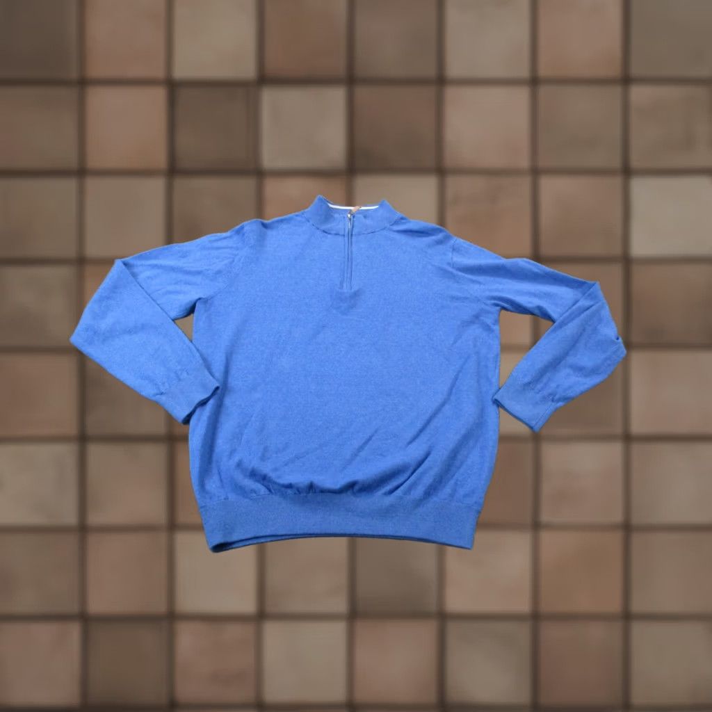 Peter Millar Peter Millar Sweater Men M Blue Silk Pullover Golf Logo Preppy Stretch Sport Shirt Size US M / EU 48-50 / 2 - 1 Thumbnail
