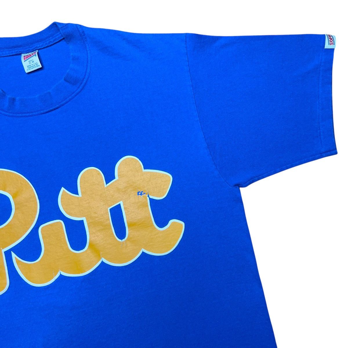 NCAA × Vintage Vintage 1990s NCAA University Of Pittsburg Pitt Soffe Tee Size US XL / EU 56 / 4 - 5 Thumbnail