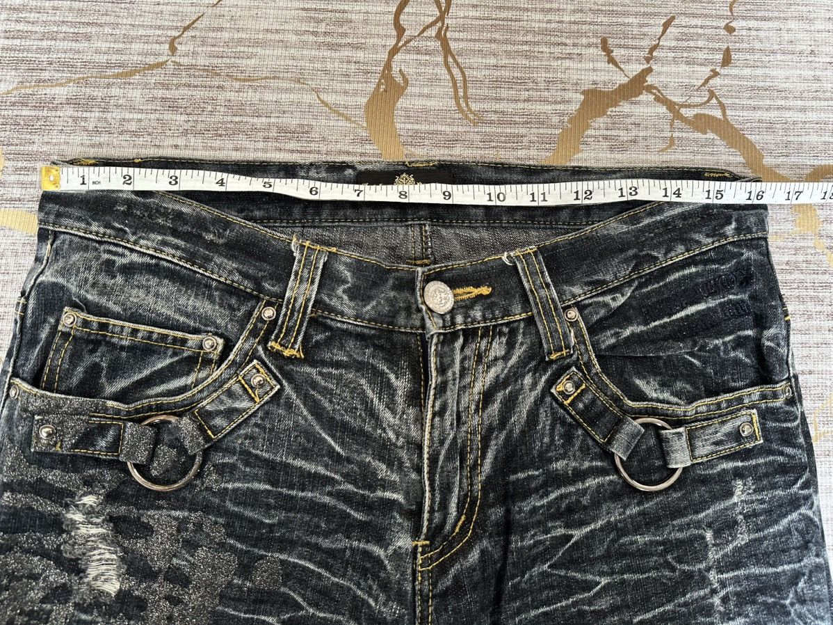 Tornado Mart FLARE Lowbox Premium Distressed Claw Marks Design Denim Size US 32 / EU 48 - 4 Thumbnail
