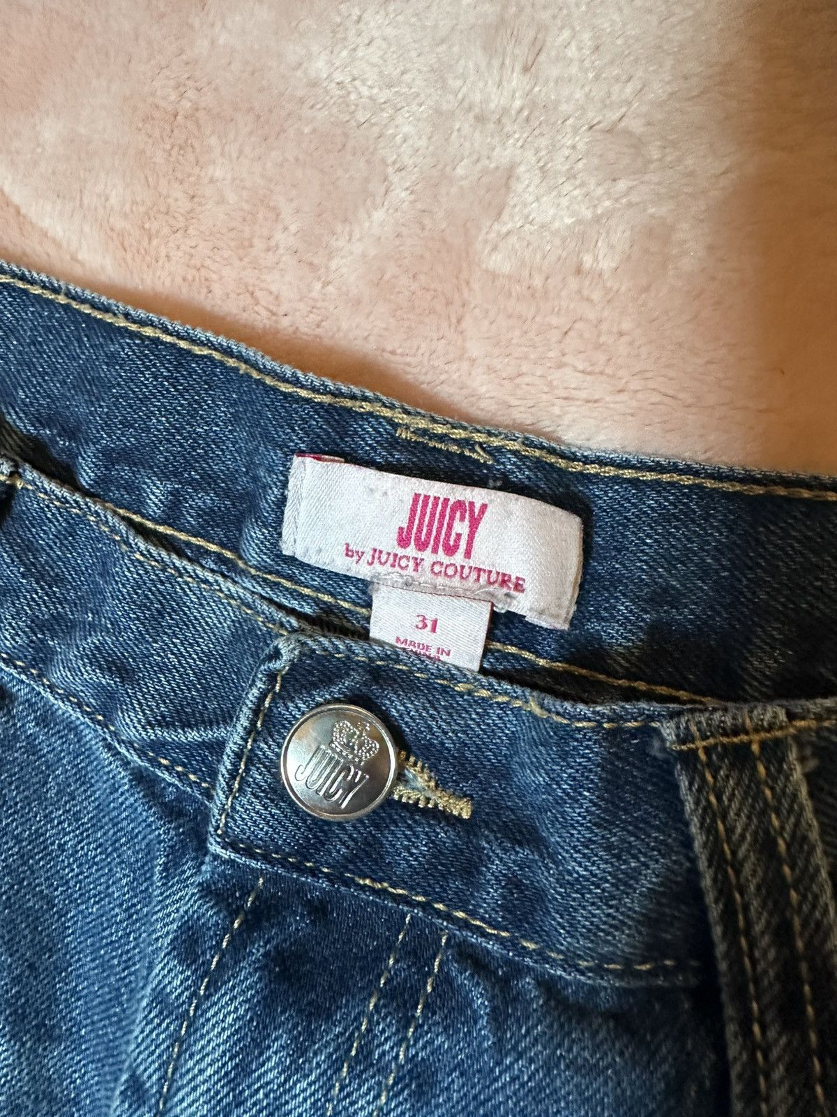 Juicy Couture Juicy Couture Designer Denim Women’s Jean Shorts Size 31" - 2 Thumbnail